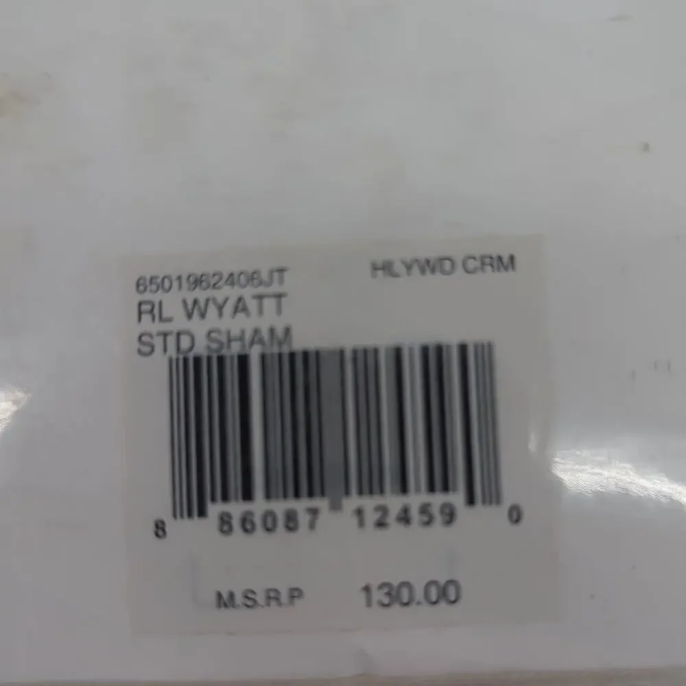 NIB Ralph Lauren Standard Sham Hollywood Cream